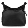 Japan Sanrio Mascot Cosmetic Pouch - Kuromi : Tan Sunburned Heart Sunglasses - 3