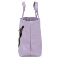 Japan Sanrio Mini Tote Bag - Kuromi : Tan Sunburned Heart Sunglasses - 2