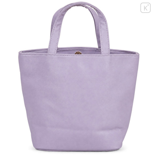 Japan Sanrio Mini Tote Bag - Kuromi : Tan Sunburned Heart Sunglasses - 3