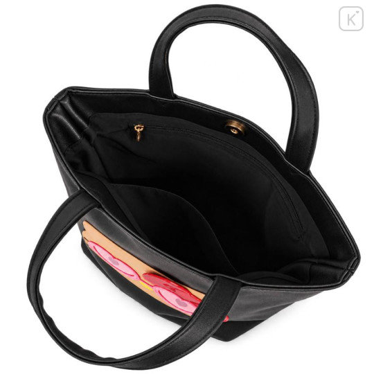 Japan Sanrio Mini Tote Bag - Hello Kitty : Tan Sunburned Heart Sunglasses Black - 4