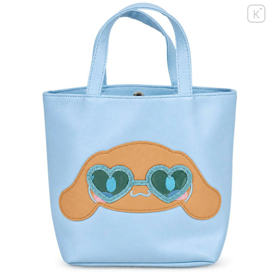 Japan Sanrio Mini Tote Bag - Cinnamoroll : Tan Sunburned Heart Sunglasses - 1