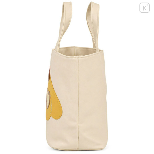 Japan Sanrio Mini Tote Bag - Pompompurin : Tan Sunburned Heart Sunglasses - 2