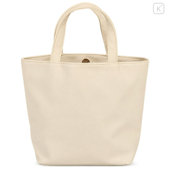 Japan Sanrio Mini Tote Bag - Pompompurin : Tan Sunburned Heart Sunglasses - 3