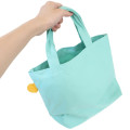 Japan Sanrio Mini Tote Bag - Usahana : Face Smile Turquoise Blue - 2