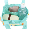 Japan Sanrio Mini Tote Bag - Usahana : Face Smile Turquoise Blue - 3
