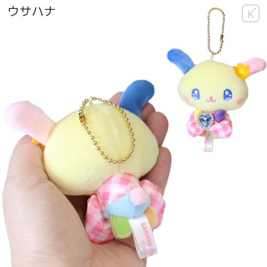 Japan Sanrio Petit Mini Mascot Holder - Usahana : Sparkly Ribbon Twinkle Eyes - 2