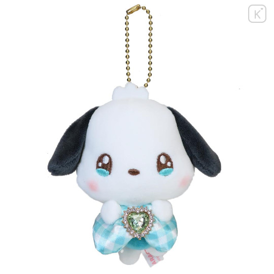 Japan Sanrio Petit Mini Mascot Holder - Pochacco : Sparkly Ribbon Twinkle Eyes - 1