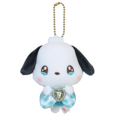 Japan Sanrio Petit Mini Mascot Holder - Pochacco : Sparkly Ribbon Twinkle Eyes