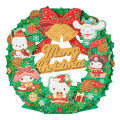 Japan Sanrio 3D Greeting Card - Characters Christmas Wreath - 2