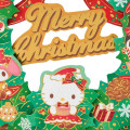 Japan Sanrio 3D Greeting Card - Characters Christmas Wreath - 3
