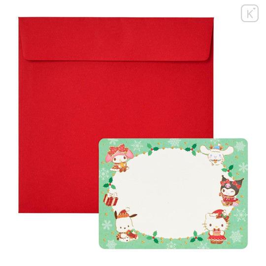 Japan Sanrio 3D Greeting Card - Characters Christmas Wreath - 4