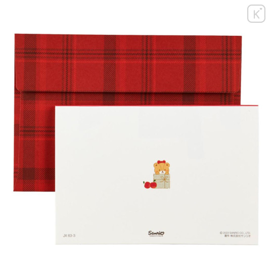 Japan Sanrio 3D Greeting Card - Hello Kitty & Tiny Chum : Christmas Tree & Snowman - 5