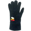 Japan Peanuts Embroidery Smartphone Compatible Gloves - Snoopy & Woodstock : Winter Black - 1