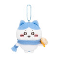 Japan Chiikawa Mascot Holder - Hachiware : Eating Steamed Bun - 1