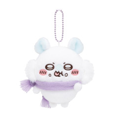 Japan Chiikawa Mascot Holder - Momonga : Eating Steamed Bun