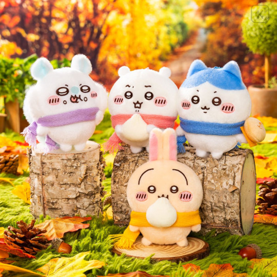 Japan Chiikawa Mascot Holder - Momonga : Eating Steamed Bun - 2