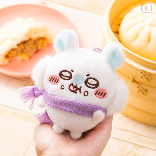 Japan Chiikawa Mascot Holder - Momonga : Eating Steamed Bun - 3