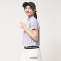 Japan Sanrio Ribbed Mock Neck Top with Hem Logo (L) - Hello Kitty : Sanrio Sports Lavender - 1