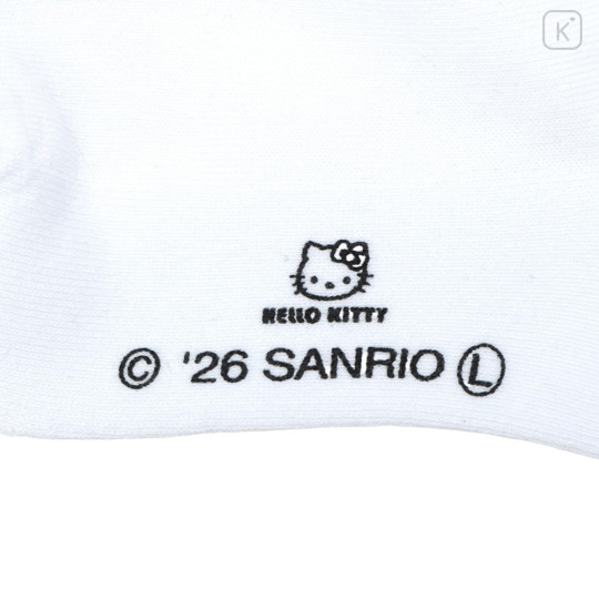 Japan Sanrio Back Ribbon Crew Socks - Hello Kitty : Sanrio Sports White - 6