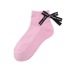 Japan Sanrio Back Ribbon Crew Socks - Hello Kitty : Sanrio Sports Pink