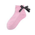Japan Sanrio Back Ribbon Crew Socks - Hello Kitty : Sanrio Sports Pink - 1