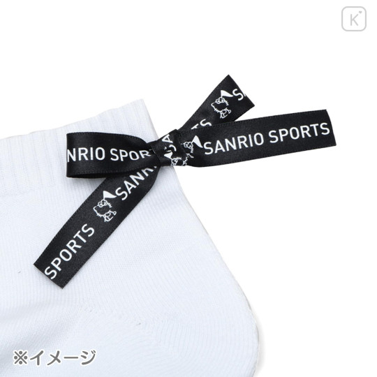 Japan Sanrio Back Ribbon Crew Socks - Hello Kitty : Sanrio Sports Pink - 3