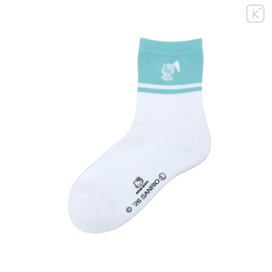 Japan Sanrio Line Crew Socks - Hello Kitty : Sanrio Sports Blue - 1