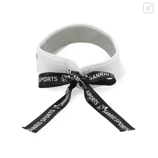 Japan Sanrio Sun Visor with Logo Ribbon - Hello Kitty : Sanrio Sports White - 2