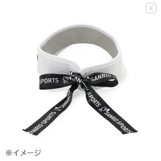 Japan Sanrio Sun Visor with Logo Ribbon - Hello Kitty : Sanrio Sports Black - 2
