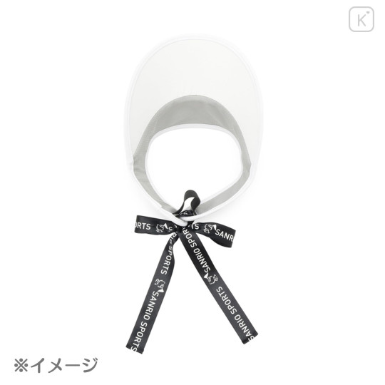 Japan Sanrio Sun Visor with Logo Ribbon - Hello Kitty : Sanrio Sports Black - 4