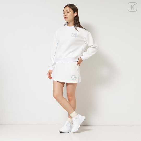 Japan Sanrio Double-Faced Knit Line Skirt (L) - Hello Kitty : Sanrio Sports White - 3