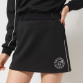 Japan Sanrio Double-Faced Knit Line Skirt (M) - Hello Kitty : Sanrio Sports Black - 1