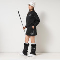 Japan Sanrio Double-Faced Knit Line Skirt (M) - Hello Kitty : Sanrio Sports Black - 3