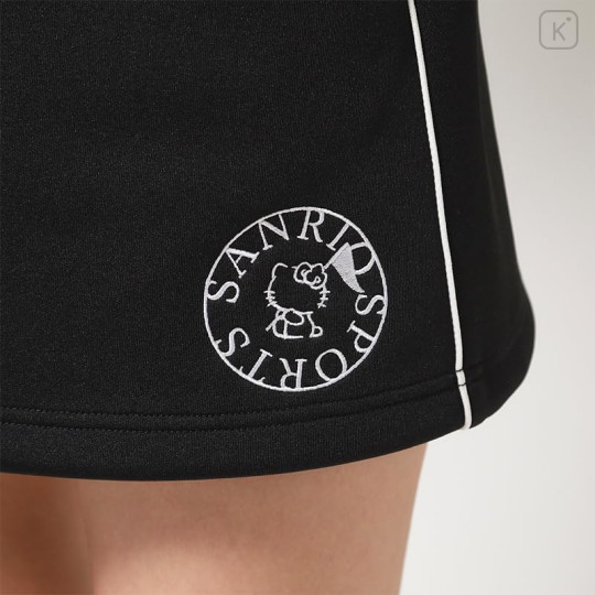 Japan Sanrio Double-Faced Knit Line Skirt (M) - Hello Kitty : Sanrio Sports Black - 4