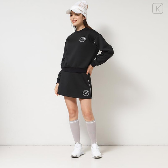 Japan Sanrio Double-Faced Knit Line Skirt (L) - Hello Kitty : Sanrio Sports Black - 2