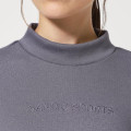 Japan Sanrio Glitter Fleece-Lined Logo Pullover (M) - Hello Kitty : Sanrio Sports Black - 4