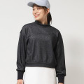 Japan Sanrio Glitter Fleece-Lined Logo Pullover (L) - Hello Kitty : Sanrio Sports Black - 1