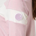 Japan Sanrio Two-Tone Logo Print Mock Neck Top (M) - Hello Kitty : Sanrio Sports Pink - 5