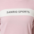 Japan Sanrio Two-Tone Logo Print Mock Neck Top (M) - Hello Kitty : Sanrio Sports Pink - 6