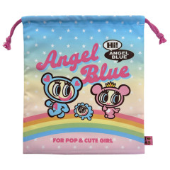 Japan Angel Blue Drawstring Bag (M)