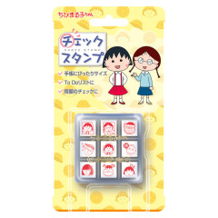 Japan Chibi Maruko Chan Check Stamp Set - Momoko Sakura