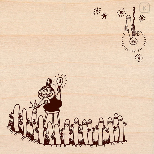 Japan Moomin Wooden Stamp - Hattifatteners & Little My - 1