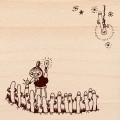 Japan Moomin Wooden Stamp - Hattifatteners & Little My - 1