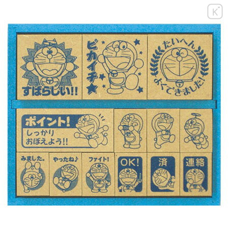 Japan Doraemon Wooden Reward Stamp Set - 1