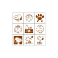Japan Peanuts Check Stamp Set - Snoopy - 2