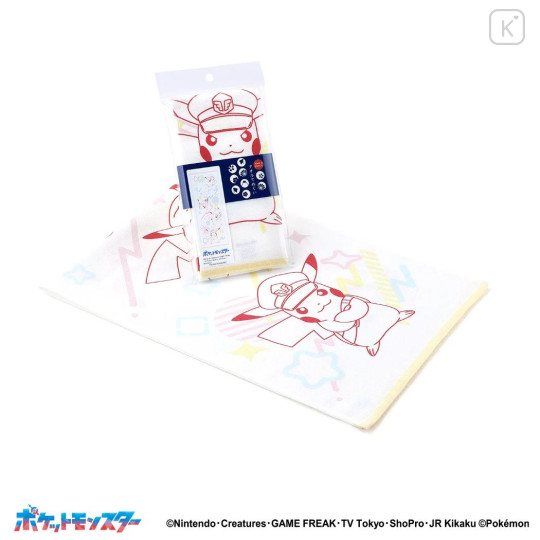 Japan Pokemon Japanese Tenugui Towel - Sparkling Captain Pikachu - 2
