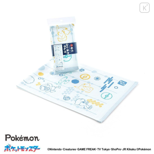 Japan Pokemon Japanese Tenugui Towel - Friends Together Blue - 2