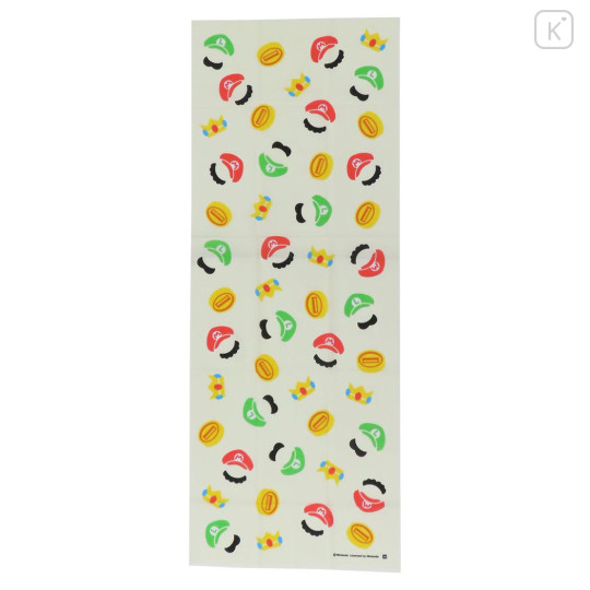 Japan Super Mario Japanese Tenugui Towel - Temari Silhouette - 1