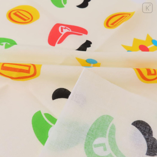 Japan Super Mario Japanese Tenugui Towel - Temari Silhouette - 2