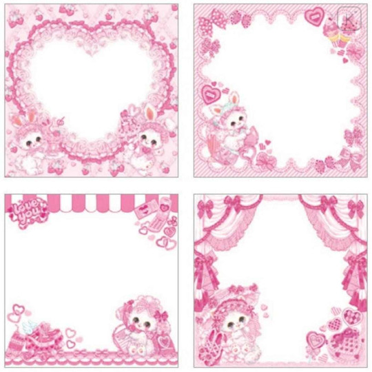 Japan Amenomori Fumika Square Memo Pad - Idol Pink - 2